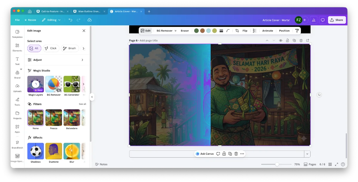 Canva Magic Layers Membenarkan Pengguna Sunting Imej AI