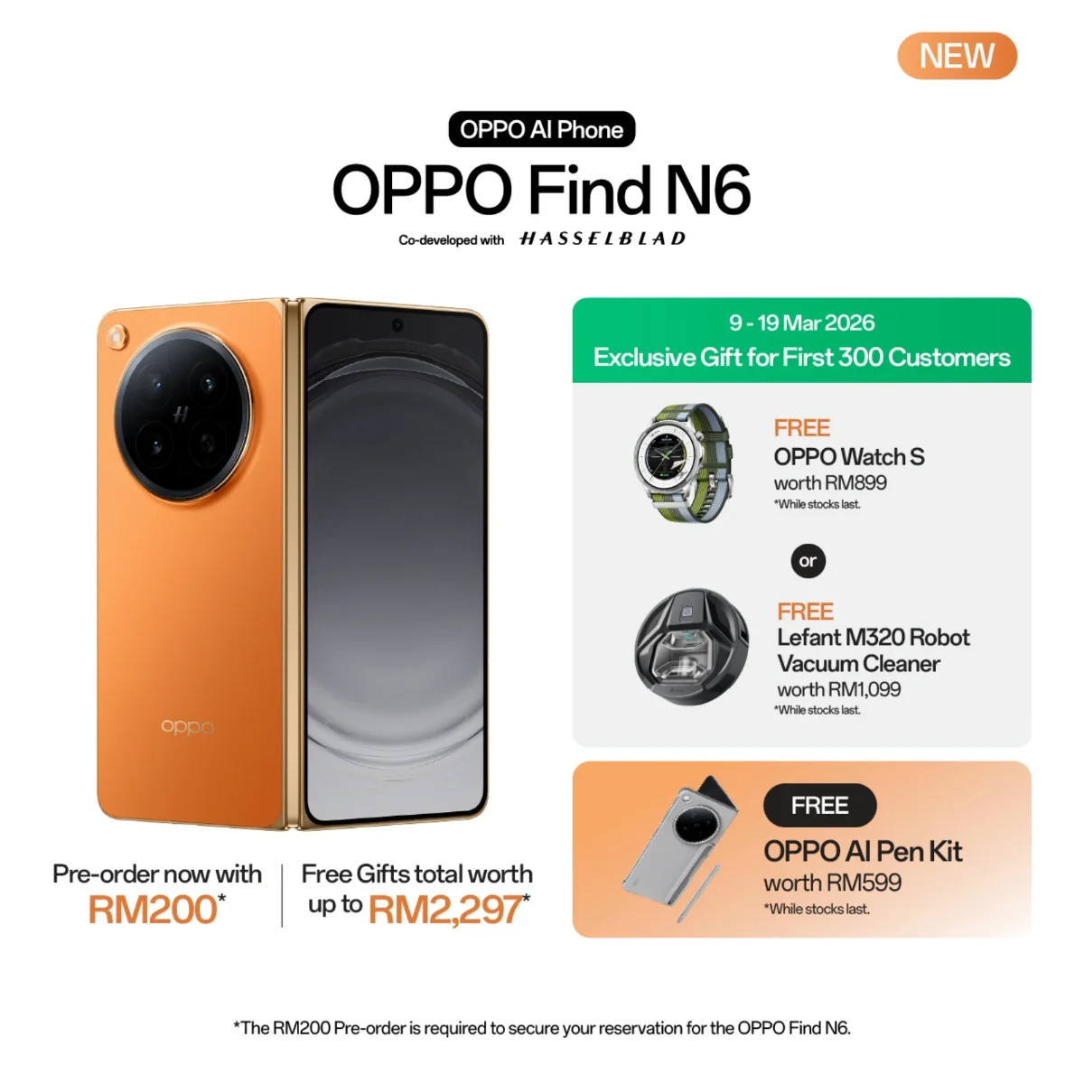 OPPO Find N6 Bakal Dilancarkan pada 17 Mac dengan AI Pen