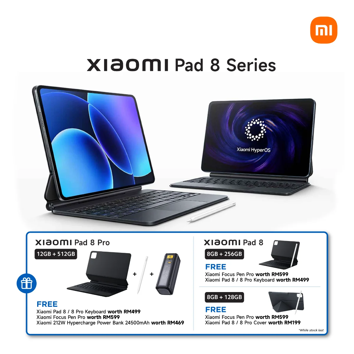 Xiaomi Pad 8 & Pad 8 Pro Tiba di Malaysia Dari RM1,699