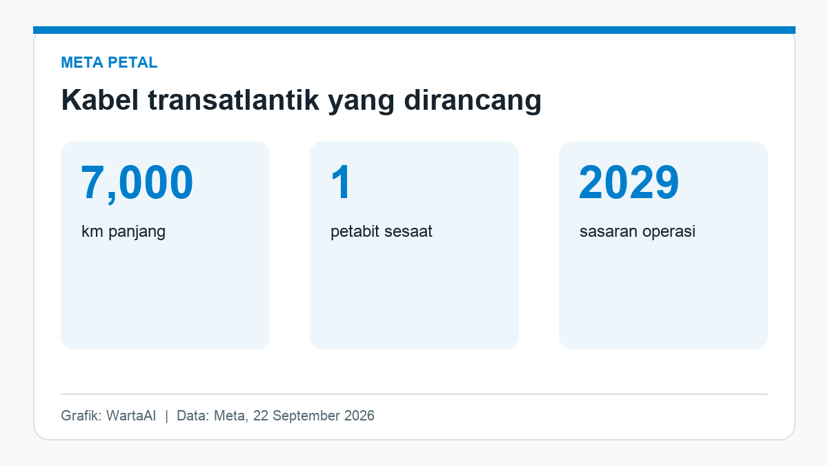 Angka utama projek kabel dasar laut Petal yang diumumkan Meta