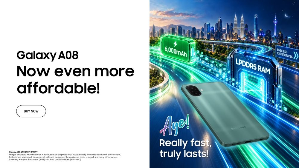 Samsung Galaxy A08 tiba di Malaysia pada harga RM899, bateri 6,000mAh dan enam tahun kemas kini