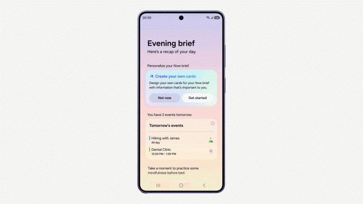 Paparan fungsi baharu One UI 9