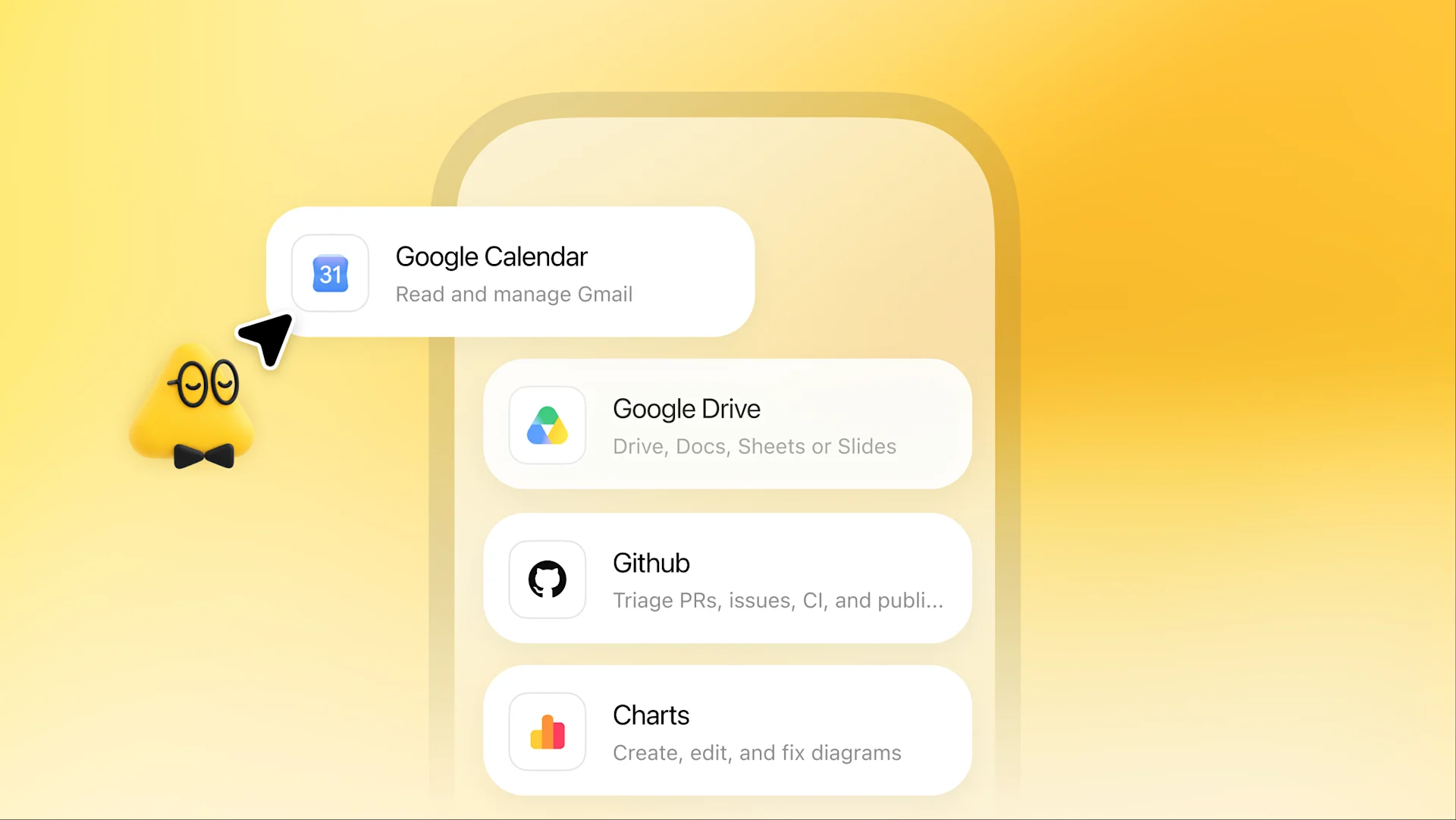 Paparan rasmi pilihan konteks dan sambungan untuk Dots