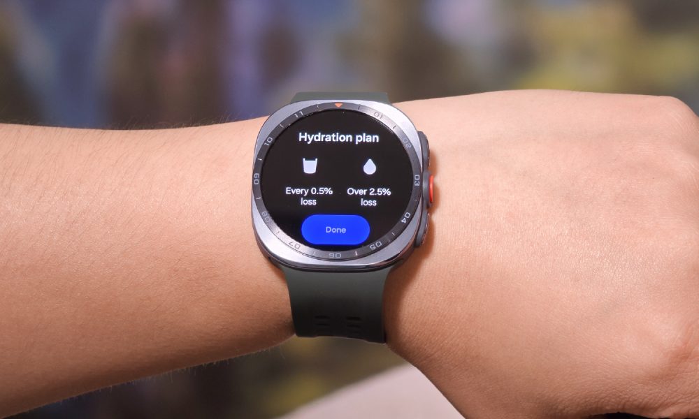 Paparan pelan hidrasi pada Galaxy Watch Ultra2