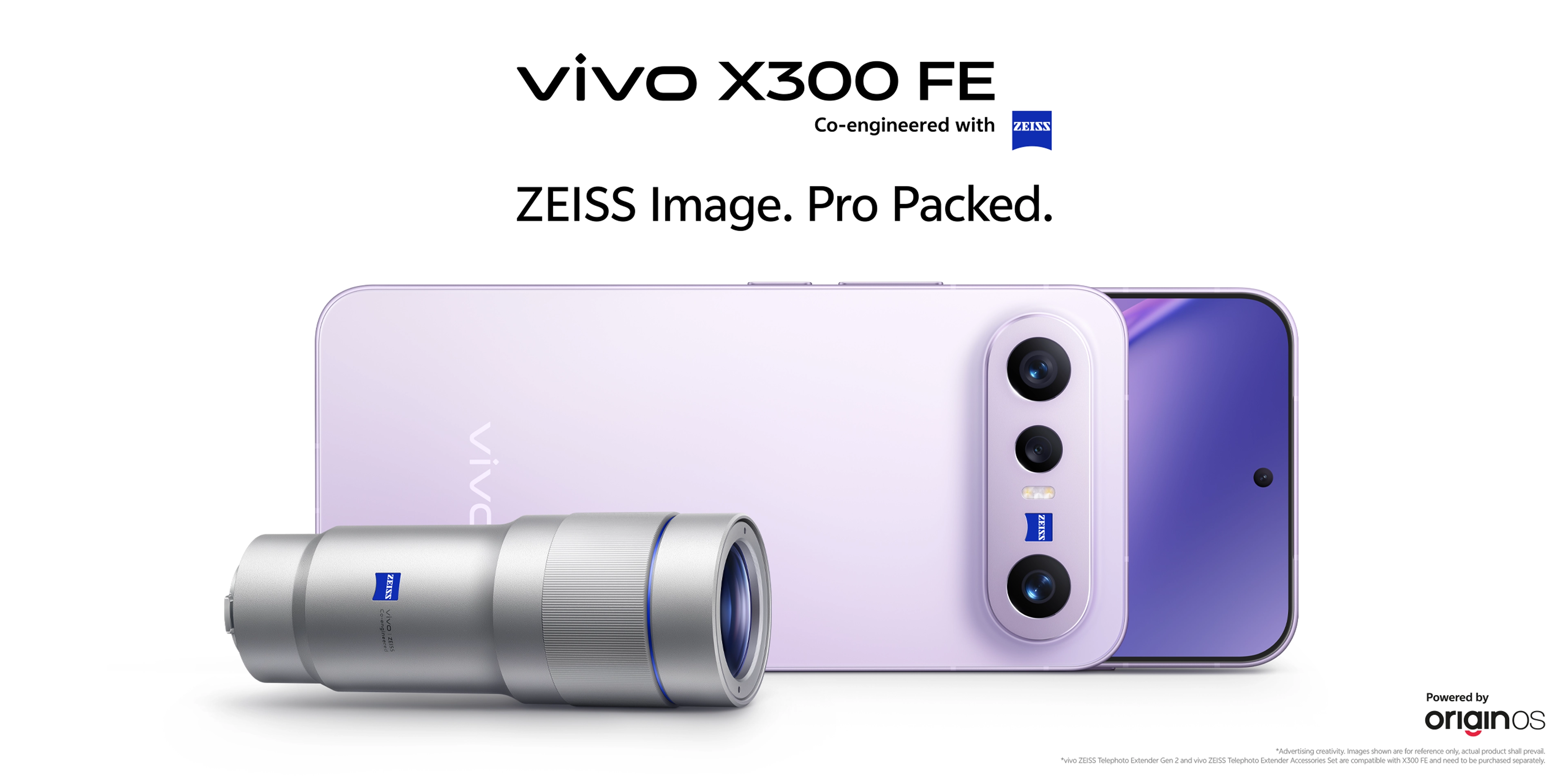vivo X300 FE dengan aksesori telefoto rasmi