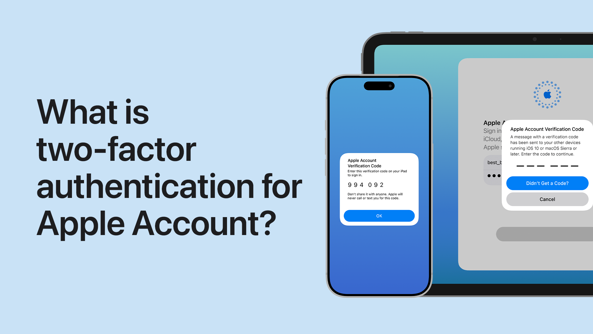 Ilustrasi Apple tentang kod pengesahan enam digit