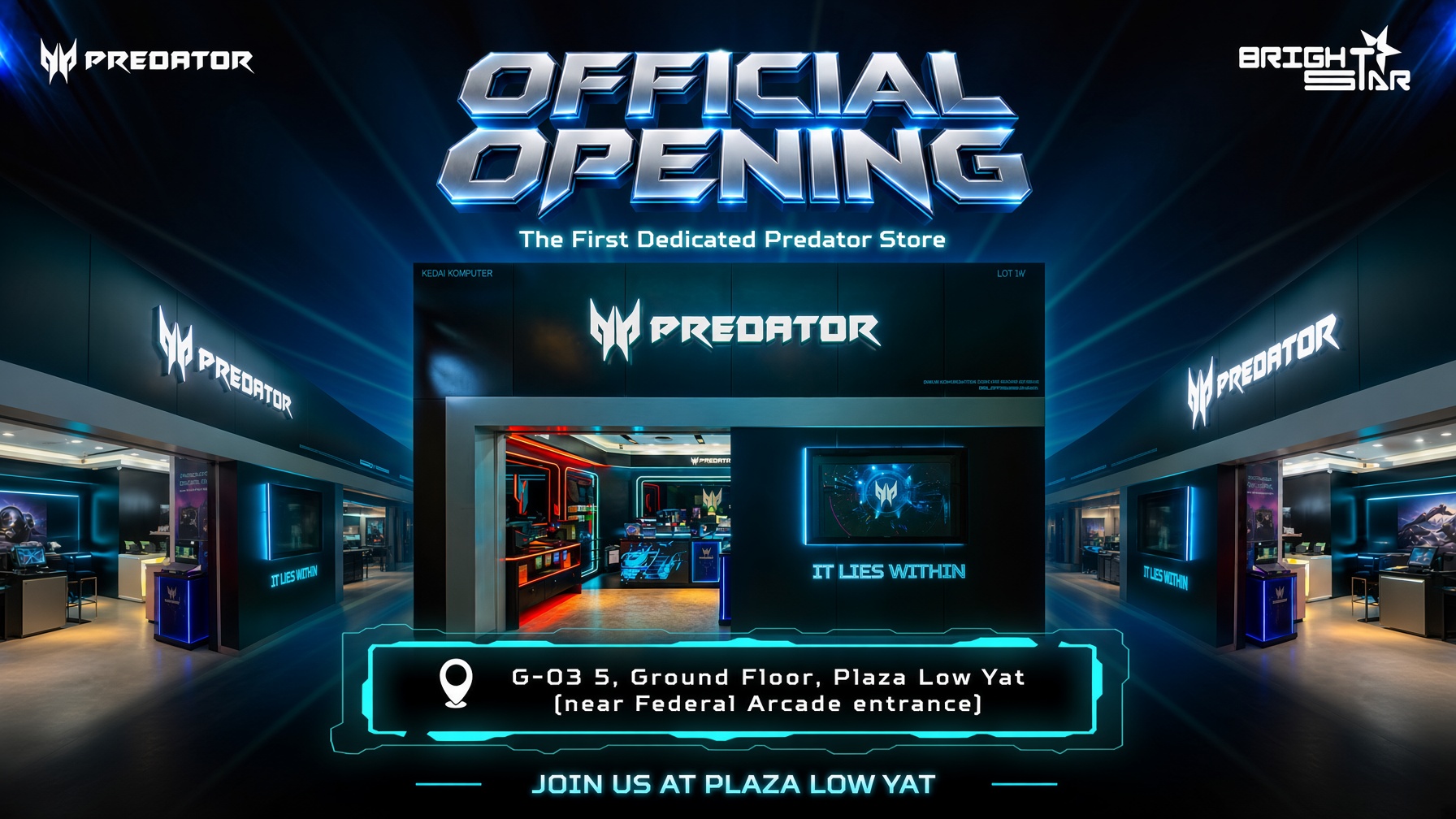 Kedai Konsep Predator Pertama Dibuka di Low Yat, Orion 7000 Berharga RM18,999