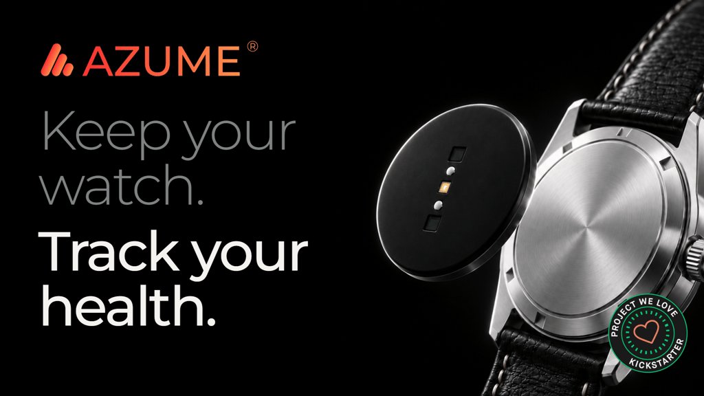Azume One Tukar Jam Biasa Jadi Penjejak Kesihatan — Sensor 2.8mm, Harga Bermula €109