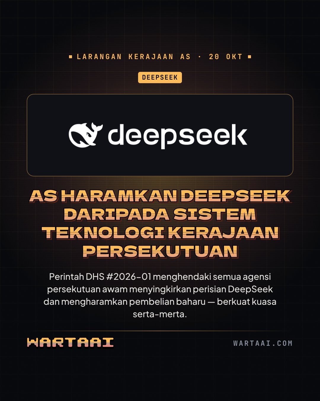 AS Haramkan DeepSeek Daripada Sistem Teknologi Kerajaan Persekutuan