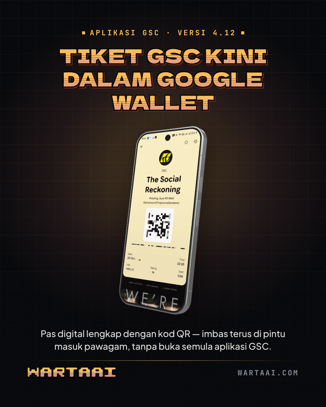 Pas tiket GSC dalam Google Wallet