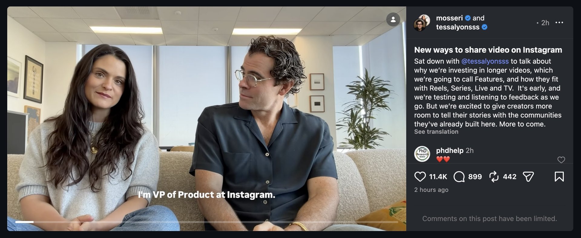 Instagram Uji Video Mendatar 90 Minit — Format “Features” Untuk Podcaster Dan Pencipta Video Panjang
