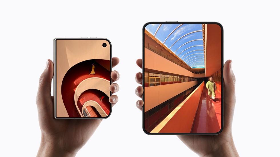 iPhone Duo tertutup dan terbuka