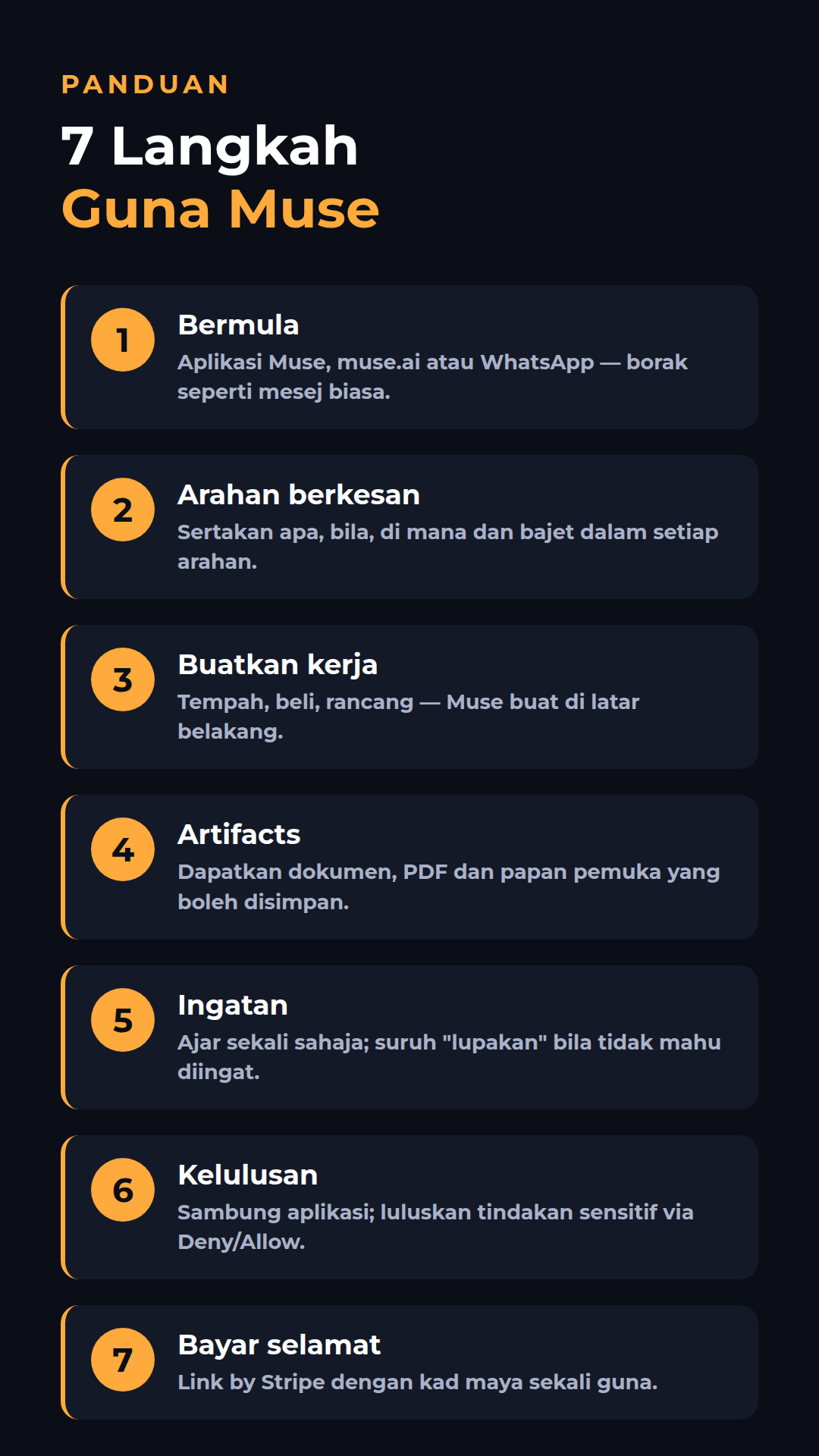 7 langkah menggunakan Muse
