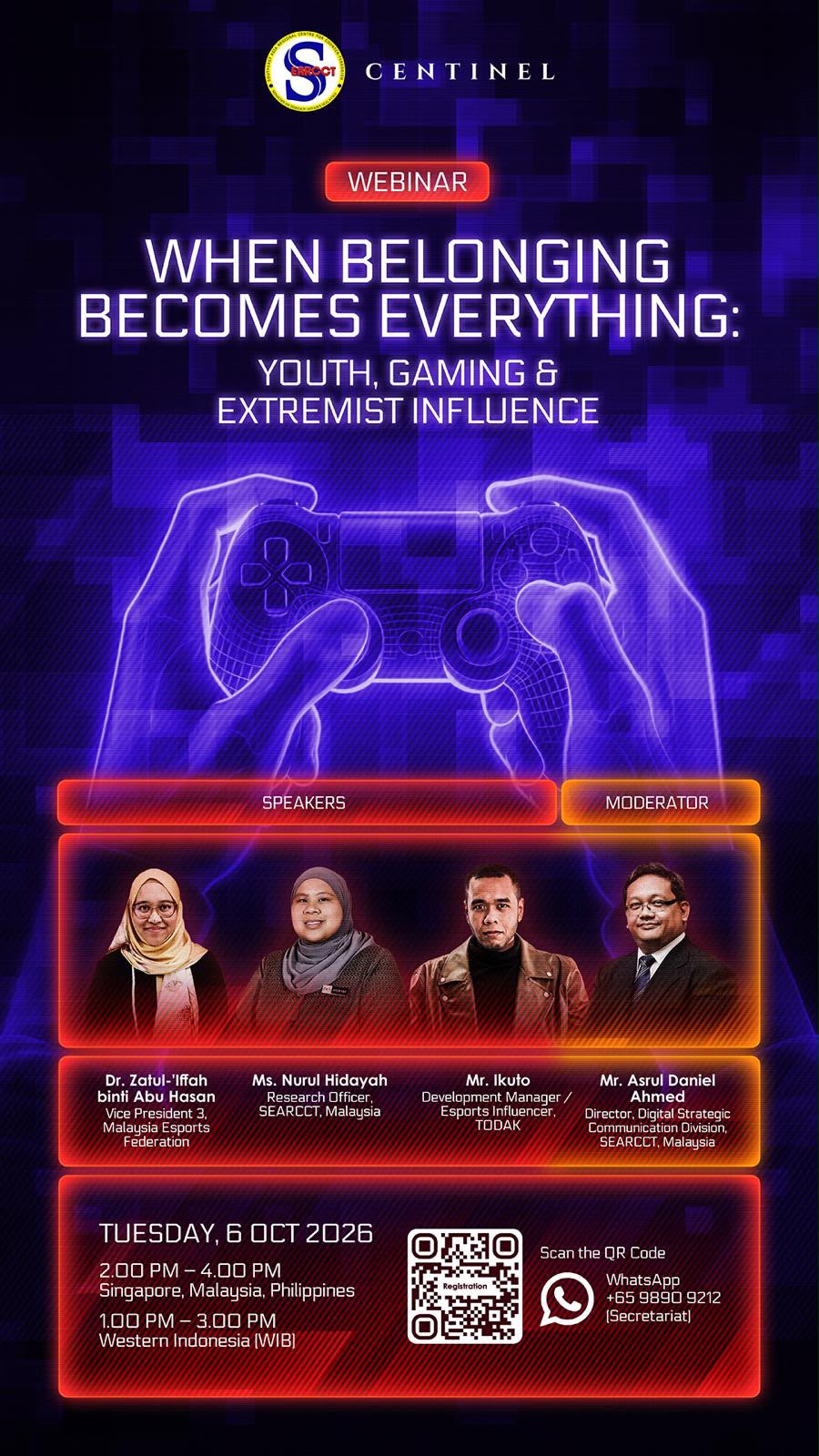 SEARCCT Buka Webinar Percuma Mengenai Belia dan Pengaruh Ekstremis dalam Permainan Video
