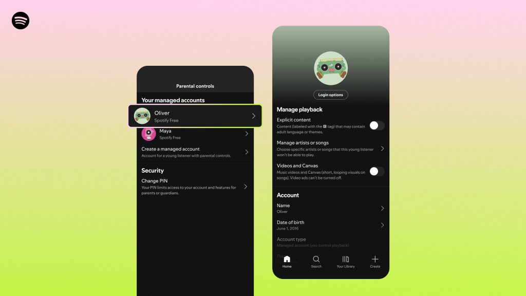 Antara muka aplikasi Spotify — syarikat menyatakan ia tidak menjejaki lokasi pengguna, hanya alamat yang disemak untuk pengesahan. Kredit: Spotify.
