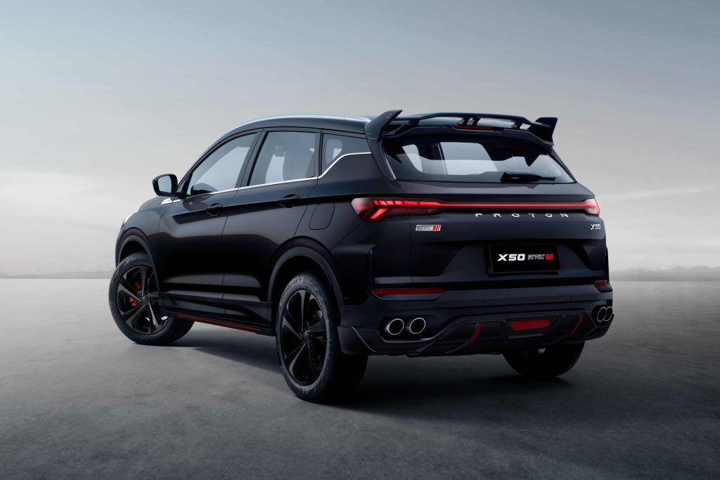 Bahagian belakang Proton X50 Sport Edition